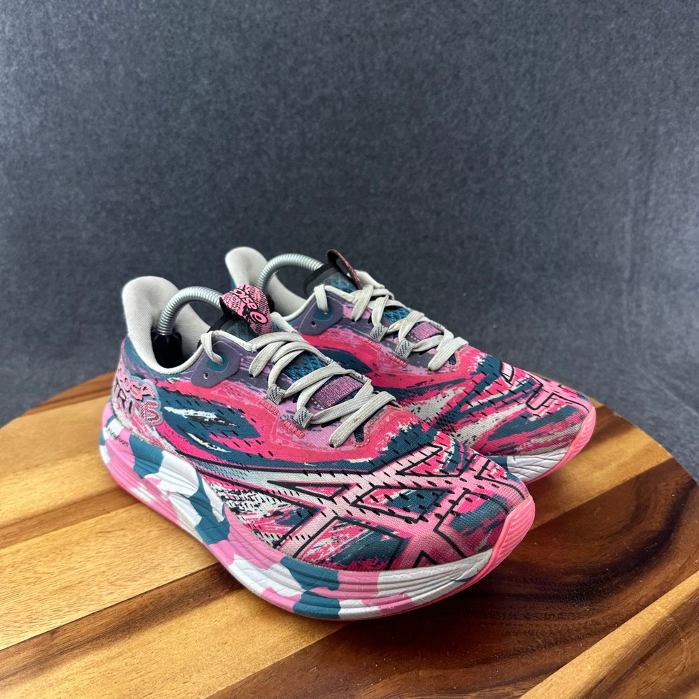 ASICS Noosa Tri 15 Avant Garde Pink Restful Teal Shoes 1012B429-401 Women's 7 - Picture 2 of 12